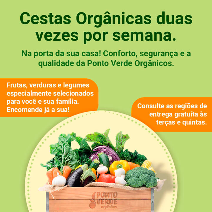 cestas orgânicas semanais ponto verde orgânicos